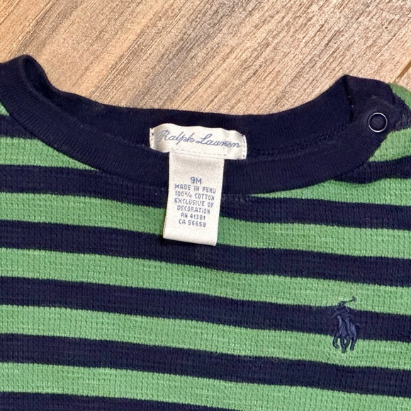 EXCELLENT CONDITION Ralph Lauren Baby Boy Stripe Sweater - Size 9 Months - Picture 3 of 6